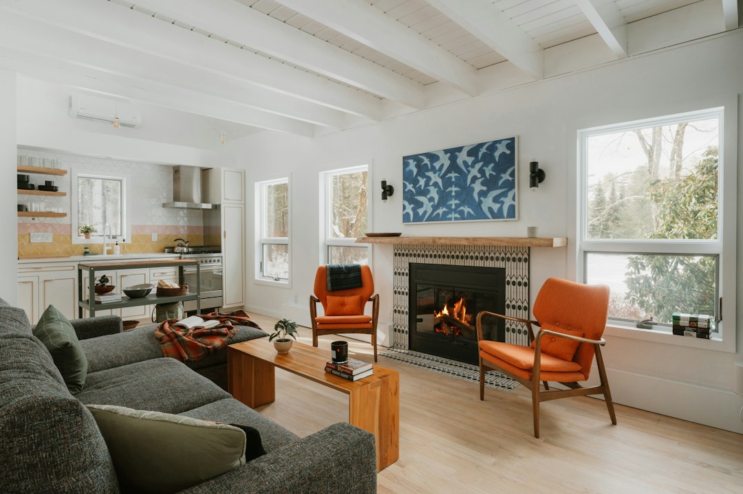 family playing board games in a cozy vacation rental living room