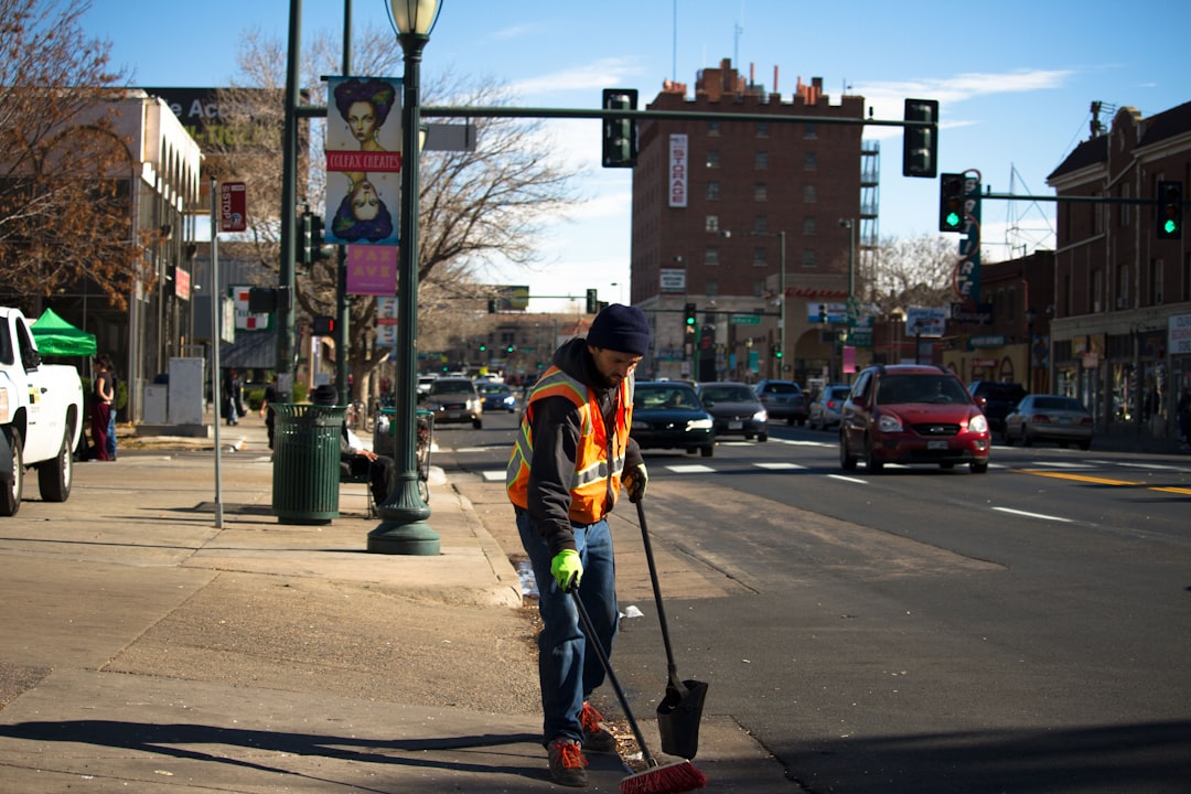 vibrant street scene in downtown Colorado Springs with shops and people