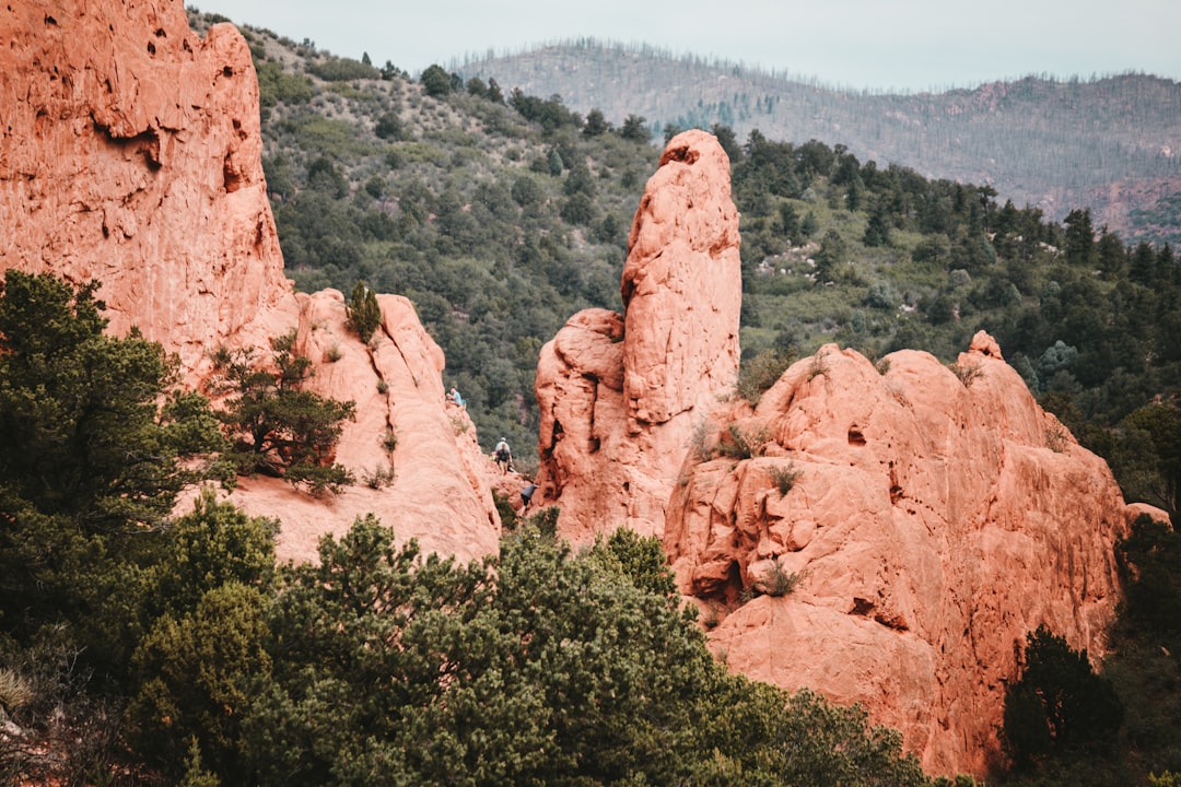 dramatic red rock formations at Garden of the Gods Colorado